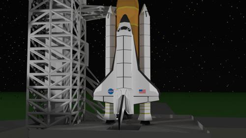 Low Poly Space Shuttle+LaunchVehicle preview image